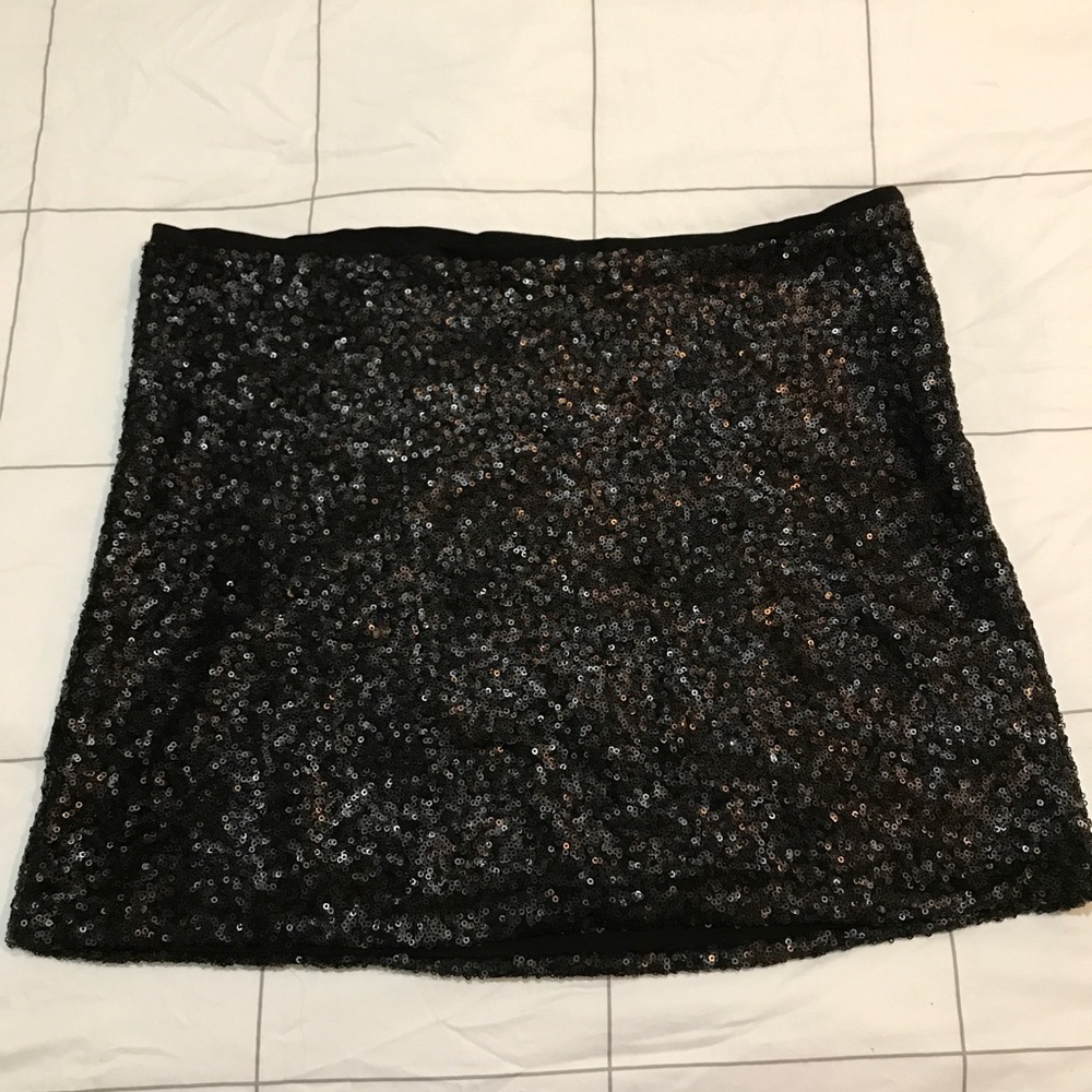 Black sequin skirt